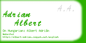 adrian albert business card